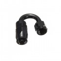 AN 180 Degree Car Swivel Hose End For Braided Nylon Black Aluminum