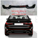 Black Rear Bumper Diffuser Spoiler Lip Protector For BMW G20 G28 M-Sport Bumper 2019-2020 Matte