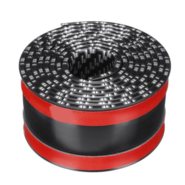 Car Carbon Fiber Auto Door Plate Cover Anti Scratch Sticker Moulding Trim Strip