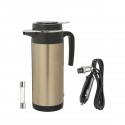 Car Kettle Bottle 1200ml Stainless Steel 12V Car Adapter Electric Heated Mug Water Kettle Bottle