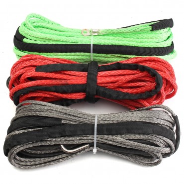 Car Road Vehicle Synthetic Winch Line Cable Rope 5500+ LBs + Sheath For ATV UTV