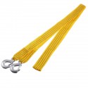 Car Tow Cable Emergency Trailer Rope 4M 3Tons With 2 Anti-Slip Hooks