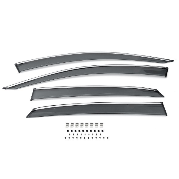 Clip-On Real Mugen Style Side Vent Window Visors For Honda Civic 2016-Up Hatchback