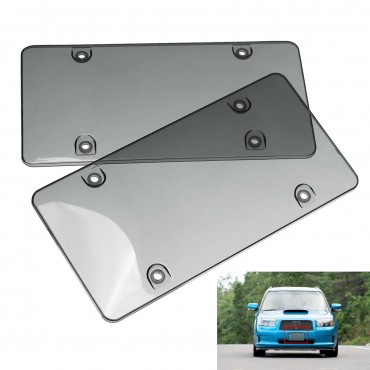 Tinted Clear License Plate Tag Frame Cover Shield Car Truck