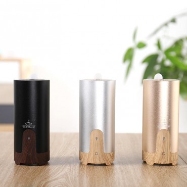 Ultrasonic Essential Oil Wood Grain Mini Car Aroma Humidifier