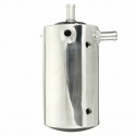 Universal 0.5L Car Oil Catch Tank Can Silver Aluminum Alloy With Breather Filter Round