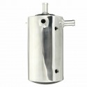 Universal 0.5L Car Oil Catch Tank Can Silver Aluminum Alloy With Breather Filter Round