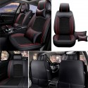 Universal Auto Car Covers Black Red 5 Seat Front & Rear Head Rests Full Set Protector