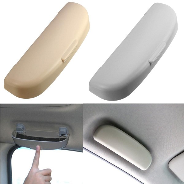 Glasses Case Holder Box Beige/Grey For Peugeot 206 207 208 2008 301 307 308 3008 408 508 4008