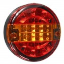 12V 24V Car Rear LED Tail Light Brake Stop Turn Signal Lamp Round Hamburger For Lorry Truck Car Van Trailer