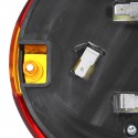 12V 24V Car Rear LED Tail Light Brake Stop Turn Signal Lamp Round Hamburger For Lorry Truck Car Van Trailer