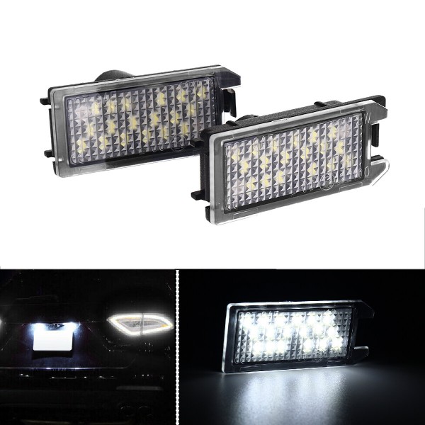 12V LED License Plate Light Lamps White 2Pcs For Fiat 500 For Jeep Grand Cherokee For Maserati Levante For Dodge Viper