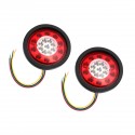 19 LED Truck Lorry Brake Lights Stop Turn Tail Lamp Black Rubber Turn Signal Stop Lights