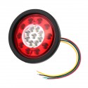 19 LED Truck Lorry Brake Lights Stop Turn Tail Lamp Black Rubber Turn Signal Stop Lights