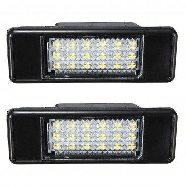 2 x LED SMD License Plate Light For Peugeot 106 207 307 308 406 407 508 White