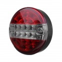 24V 20LED Round Car Rear Tail Light Brake Turn Signal Lamp for Trailer Truck