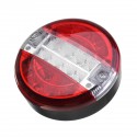 24V 20LED Round Car Rear Tail Light Brake Turn Signal Lamp for Trailer Truck