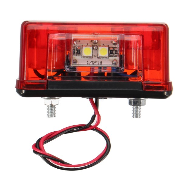 24V 4 SMD Red Car Rear Number License Plate Lights Lamp for Truck Trailer Lorry