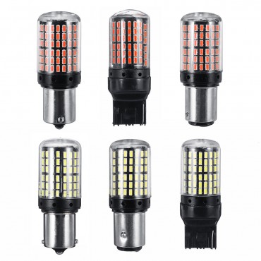 2PCS 1156 1157 7440 SMD LED Turn Signal Lights Brake Reverse Lamp Replacement Bulb White/Red for Car Trailer