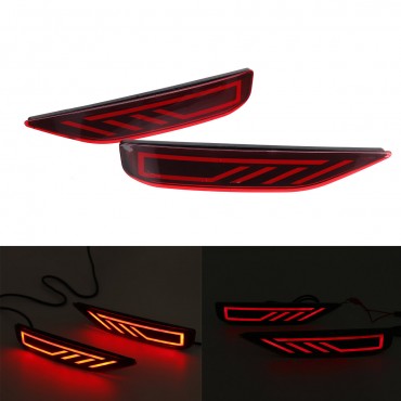 2PCS LED Brake Light Rear Bumper DRL Lamp 12V For Mitsubishi Xpander 2017-2019