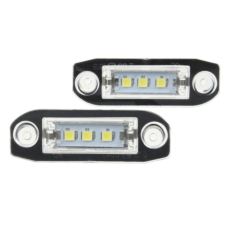 2PCS LED License Plate Light For Volvo S80 Xc90 S40 V60