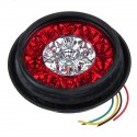 2Pcs 24V 16LEDs Car Turn Signal Lights Brake Stop Tail Lamps Waterproof Round For Truck Trailer Lorry