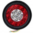 2Pcs 24V 16LEDs Car Turn Signal Lights Brake Stop Tail Lamps Waterproof Round For Truck Trailer Lorry