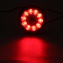 2Pcs 24V 16LEDs Car Turn Signal Lights Brake Stop Tail Lamps Waterproof Round For Truck Trailer Lorry