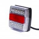 2Pcs Car 16LED Square Tail Turn Signal Lamp Brake Light Waterproof For Trailer Truck Boat