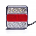 2Pcs Car 16LED Square Tail Turn Signal Lamp Brake Light Waterproof For Trailer Truck Boat