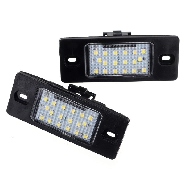 2Pcs Car LED License Number Plate Lights Rear Lamps 12V For Porsche Cayenne VW Touareg