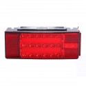 2Pcs Car LED Rectangle Stud Stop Brake Lamps Turn Tail Lights Waterproof for Truck Trailer Boat