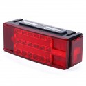 2Pcs Car LED Rectangle Stud Stop Brake Lamps Turn Tail Lights Waterproof for Truck Trailer Boat