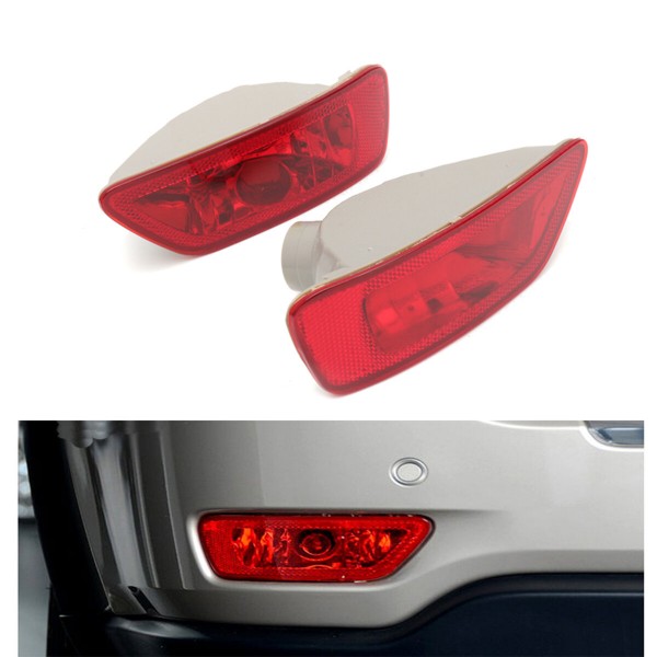 2Pcs Car Rear Tail Lamps Fog Lights Cover For Jeep Compass Grand Cherokee 2011-2016