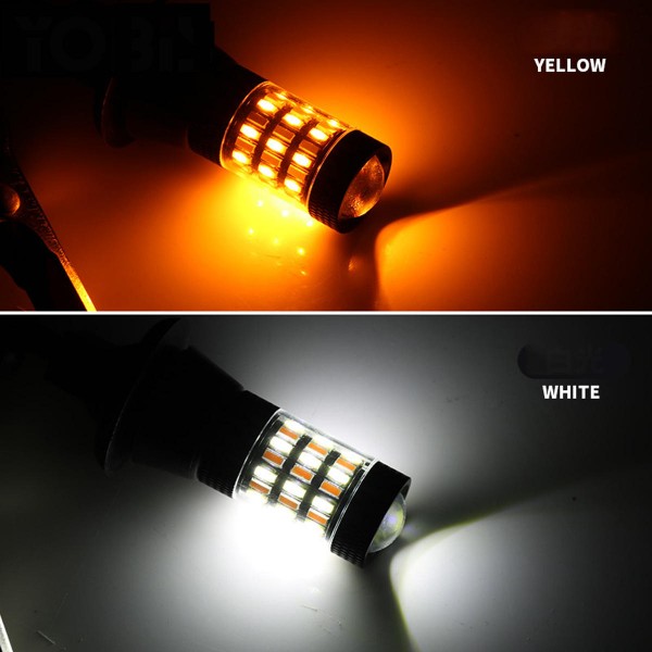 2Pcs Car Refition Brake Lights Rear Tail Turn Signal Lamps Daytime Running Lights 1157 3157 7443 8000k