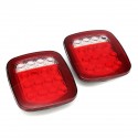 2Pcs LED Car Red White Tail Light Truck Trailer Stop Turn Lamp for Jeep JK TJ CJ YJ