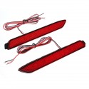 2Pcs LED Rear Bumper Reflector Brake Lights Tail Lights Red Lens For Toyota IS-F GX470 RX300