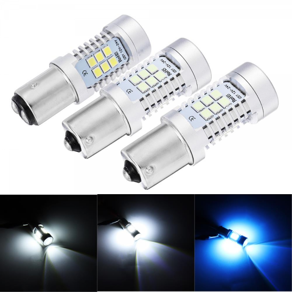 2pcs 1156 1157 LED Car Reversing Backup Lights Brake Fog Turn Decoding Bulb Lamp 21W 6500K