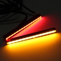 2pcs 12V 28LEDs Dual Color Car Brake Light Turn Signal Lamp for Trucks and Trailers