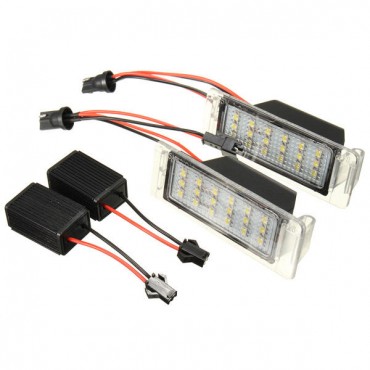 2x Error Free 18 LED SMD Number License Plate Light Lamp For Chevy Camaro Cruze