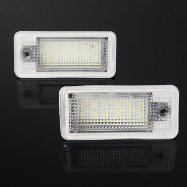LED License Plate Lights White 2PCS For Audi A3 A4 A5 A6 Q7