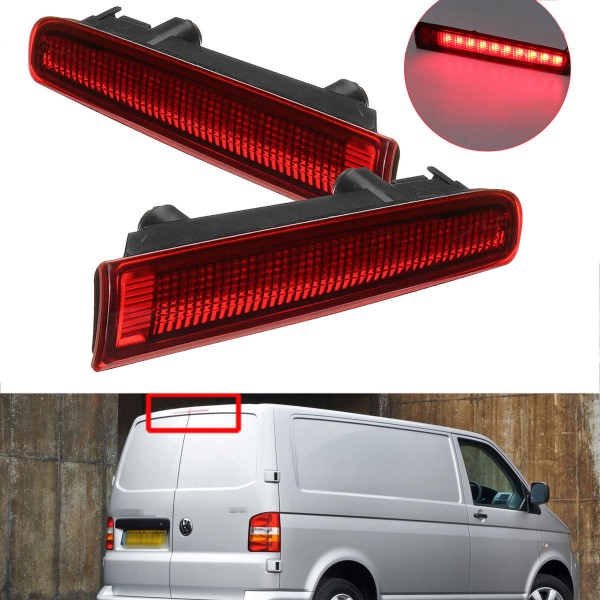 Barn Door LED High Mount Stop Lamp 3rd Third Brake Light Red for VW T5 T6 2003-2016 7E0945097E 7E0945097H