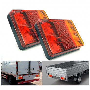 12V LED Car Rear Tail Lights Brake Turn Signal Lamp Waterproof for Trunk Trailer