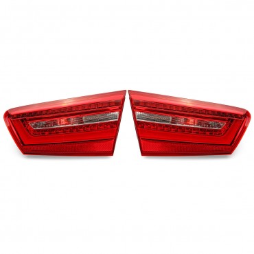Car LED Rear Inner Tail Light Brake Lamp with Bulb Wiring Harness for Audi A6 C7 2010-2016 Saloon 4GD945093 4GD945094
