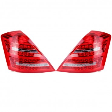 Car LED Tail Light Assembly Brake Lamp with Bulb Red Pair for Mercedes Benz W221 S Class 2006-2008