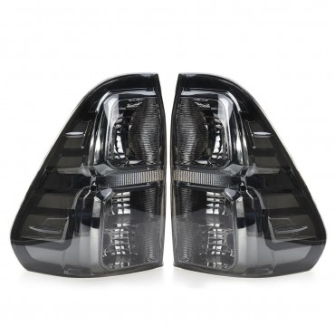 Car Rear Left/Right Tail Brake Light Assembly With Wiring Smoke Black For Toyota Hilux R2015-Up