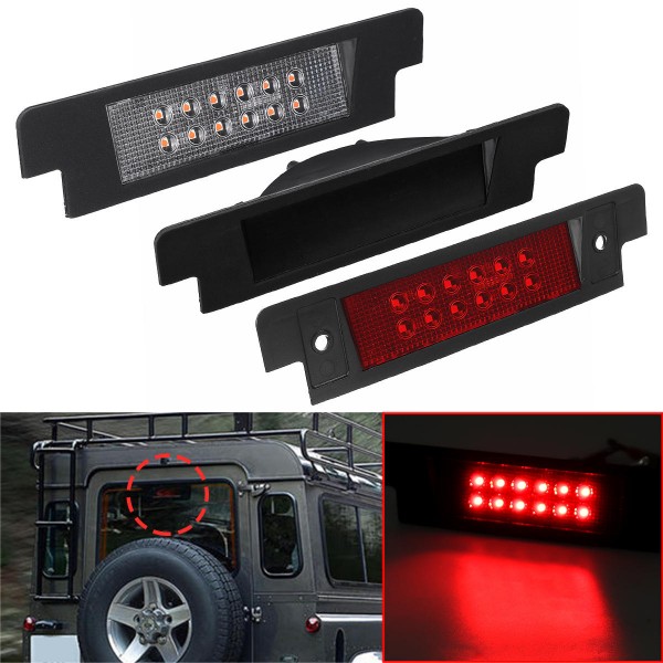LED High Mount Stop Tail Brake Light Lamp Red for Land Rover Defender 1990 -2016 Discovery 1 2 1994-2004
