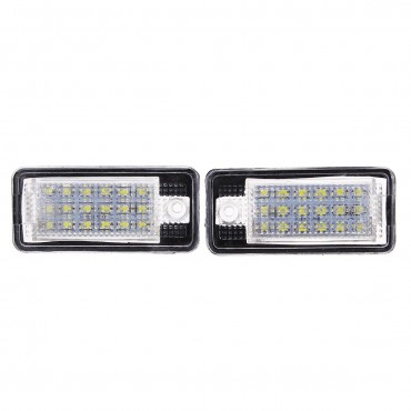 Pair 18LED License Number Plate Lights CANBUS Error Free For Audi A3 S3 A4 A6 S6 A5 RS4