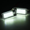 Pair 18LED License Number Plate Lights CANBUS Error Free For Audi A3 S3 A4 A6 S6 A5 RS4