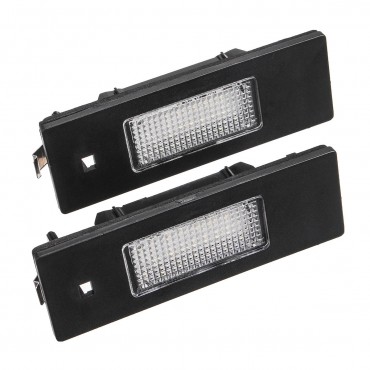 Pair 24-SMD LED License Plate Lights 6000K White For Fiat Marea Alfa 46408006 46786572